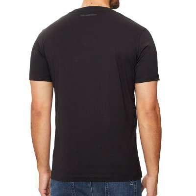 Karl Lagerfeld t-shirt koszulka czarna męska duże złote logo