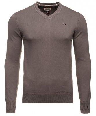 Sweter męski Tommy Hilfiger Denim beżowy bawełniany