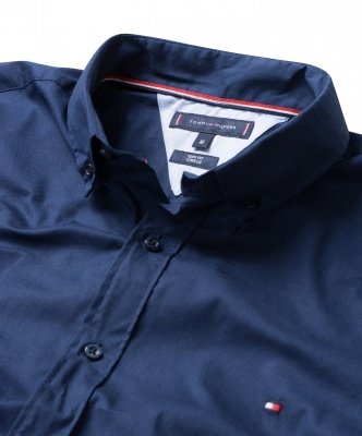 Koszula granatowa Tommy Hilfiger Slim Fit męska logo
