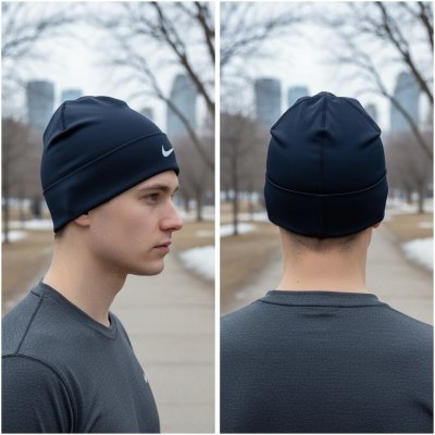 Nike czapka zimowa granatowa logo unisex sportowa