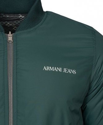 Armani Jeans męska kurtka przejściowa jesień dwustronna zielona