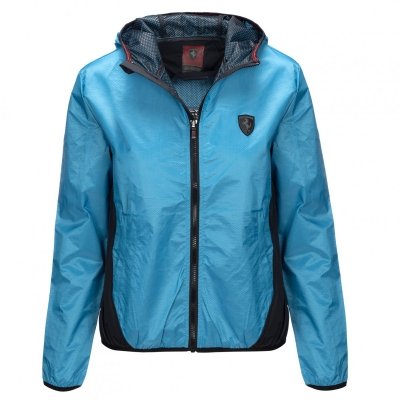 Puma Ferrari kurtka damska zielona rozpinana z kapturem wiatrówka