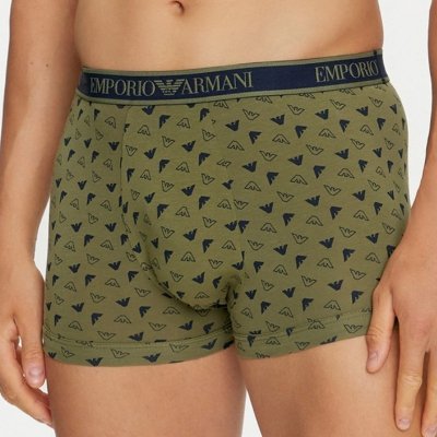 Bokserki Emporio Armani majtki męskie 3 pary granatowe i oliwkowe