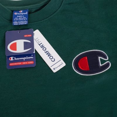 Champion bluza zielona khaki męska logo