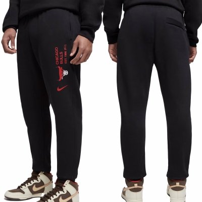 Nike Chicago Bulls dresowe spodnie sportowe męskie czarne