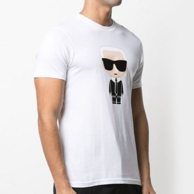Karl Lagerfeld t-shirt koszulka biała męska bawełniany