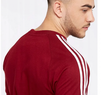 T-shirt Adidas koszulka bordowa krótki rękaw logo na piersi