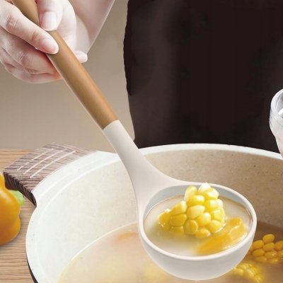 Zestaw 12 silikonowych akcesoriów kuchennych przybory kuchenne biały