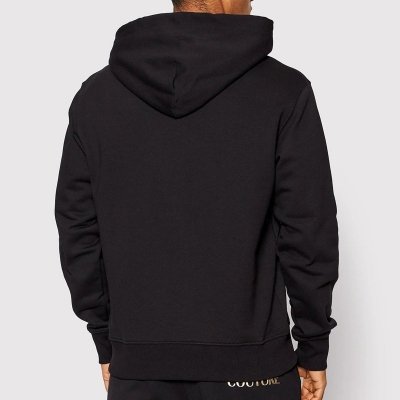 Bluza męska Versace Jeans Couture czarna złote logo z kapturem