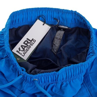 Spodenki Karl Lagerfeld szorty męskie niebieskie małe logo