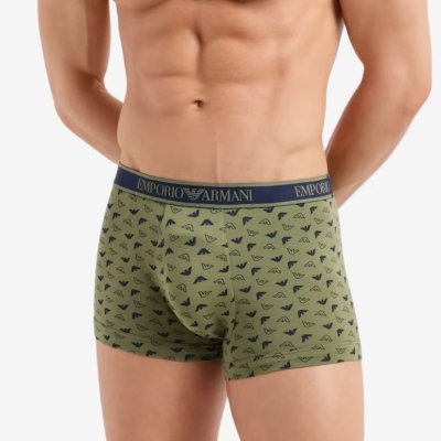 Bokserki Emporio Armani majtki męskie 3 pary granatowe i oliwkowe