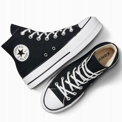 Converse Chuck Taylor All Star Platform wysokie buty trampki damskie na platformie czarne