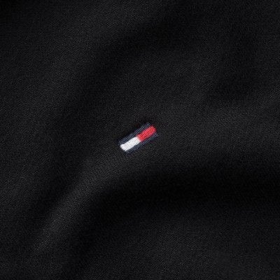 Bluza Tommy Hilfiger męska czarna wkładana przez głowę bawełniana