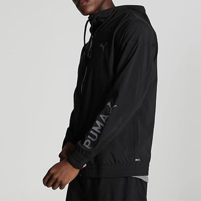Puma Fit Woven Jacket kurtka deszczówka wiatrówka męska czarna 