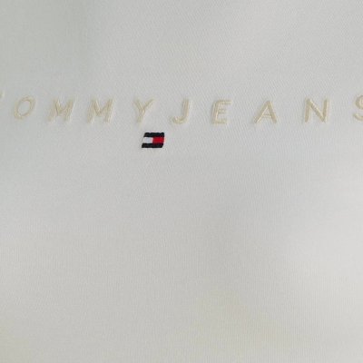 T-shirt Tommy Jeans koszulka bluzka damska kremowa