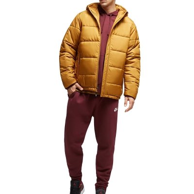 Bluza Nike bordowa z kapturem bawełniana kangurka