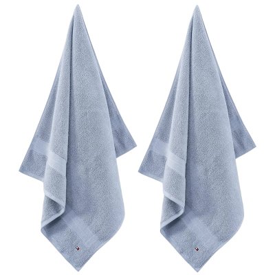 Zestaw ręcznik błękitny Tommy Hilfiger bawełniany 2 sztuki