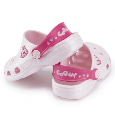 Coqui Froggy klapki buty sandały dziecięce jasny róż