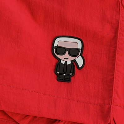 Spodenki Karl Lagerfeld szorty męskie czerwone małe logo