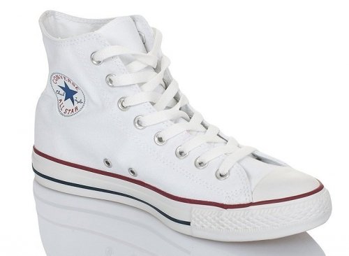 Converse All Star wysokie buty trampki męskie białe