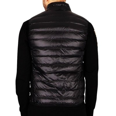 Bezrękawnik Emporio Armani EA7 męski czarny jesienny złote logo