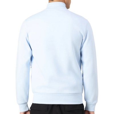 Lacoste komplet dresowy bawełniany błękitny męski spodnie bluza rozpinana z kołnierzykiem