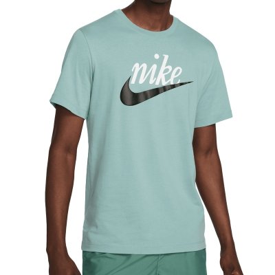 Nike t-shirt na krótki rękaw koszulka męska miętowa z nadrukiem