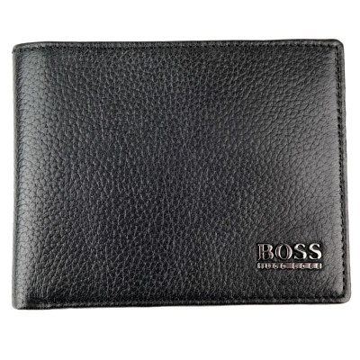 Portfel Hugo Boss Monist męski czarny na banknoty i karty skórzany