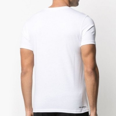 Karl Lagerfeld t-shirt koszulka biała męska bawełniany