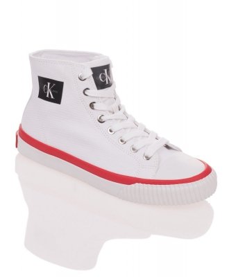 Buty Calvin Klein Jeans wysokie trampki damskie białe