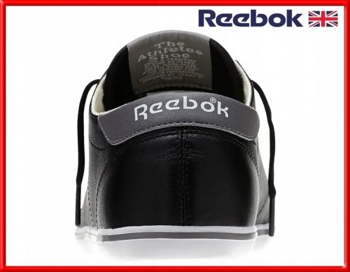Reebok sportowe buty męskie sneakersy czarne skórzane