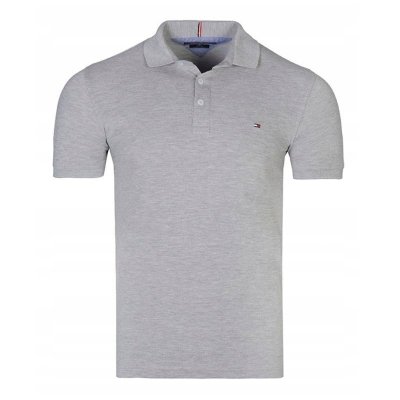 Polówka polo Tommy Hilfiger męska szara Slim Fit