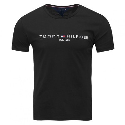 T-shirt Tommy Hilfiger koszulka męska z okrągłym dekoldem czarna