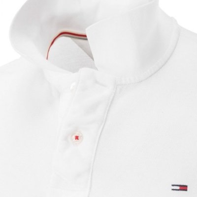 Polówka polo Tommy Hilfiger męska biała Denim małe logo bawełniana
