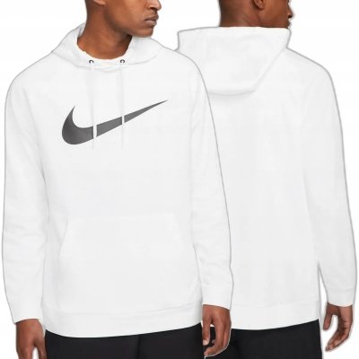 Bluza Nike męska kangurka biała z nadrukiem Dri-Fit