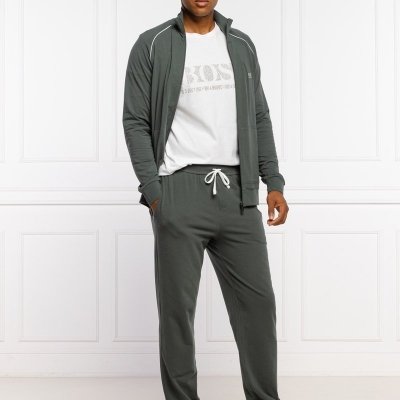 Hugo Boss t-shirt koszulka na krótki rękaw męska biała duży nadruk