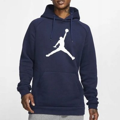 Bluza Nike Jordan męska kangurka granatowa z nadrukiem 
