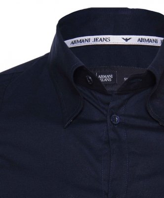 Koszula Armani Jeans granatowa Slim Fit męska logo