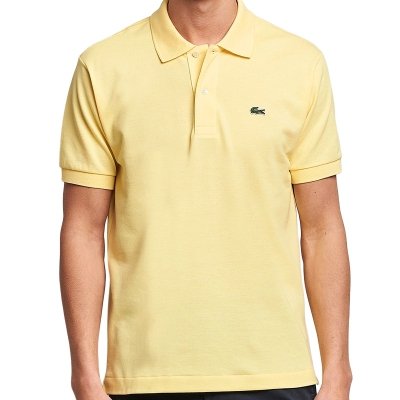 Polo polówka Lacoste męska żółta z kołnierzykiem