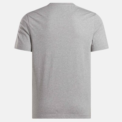 Reebok t-shirt szary bawełniany męski koszulka duży napis