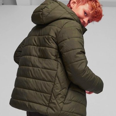 Puma kurtka męska dziecięca khaki z kapturem 