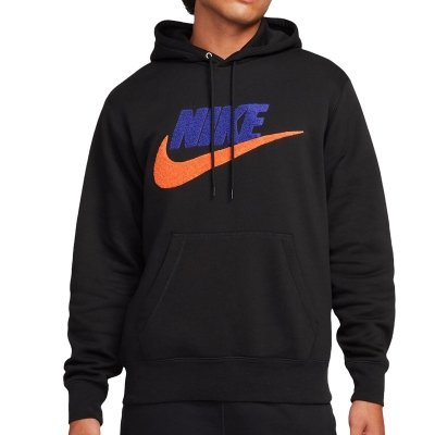 Nike Sportswear bluza męska kangurka czarna z nadrukiem