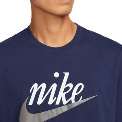 Nike t-shirt na krótki rękaw koszulka męska granatowa z nadrukiem