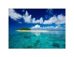 Tropical island vacation paradise - reprodukcja
