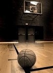 Fototapeta na ścianę  - Basketball on court - 183x254 cm