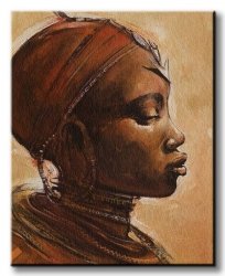  Obraz na płótnie - Masai Woman I - 40x50 cm
