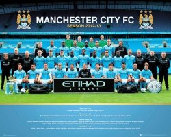 Manchester City Drużyna 12/13 - plakat