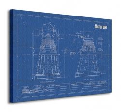 Doctor Who (Dalek Blueprint) - Obraz na płótnie