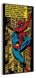 Spiderman (Swinging Through The Concrete) - Obraz na płótnie