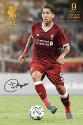 Liverpool Firmino 17/18 - plakat z piłkarzem